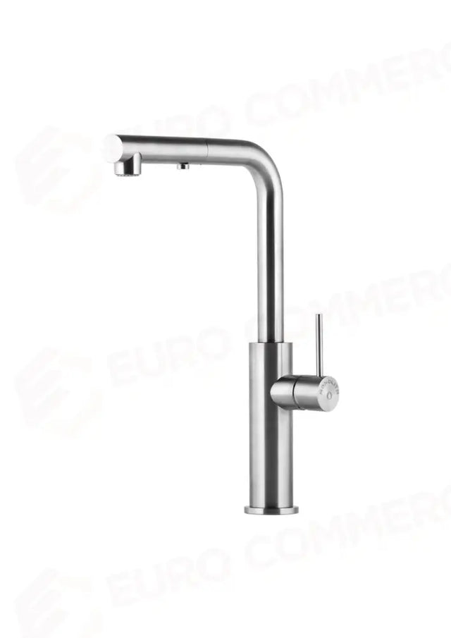 MISCELATORE A LAVELLO CUCINA INOX, CANNA A GOMITO, DOCCIA ESTRAIBILE - EROSS316 - MONOLITH