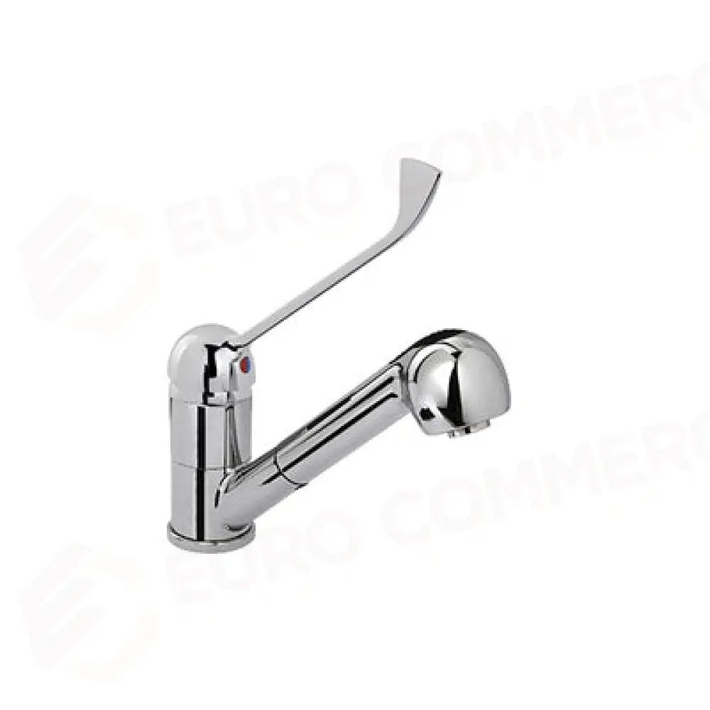 MISCELATORE MONOFORO CON LEVA CLINICA CROMATA CANNA GIREVOLE E DOCCETTA ESTRAIBILE - R0201020206 - MONOLITH