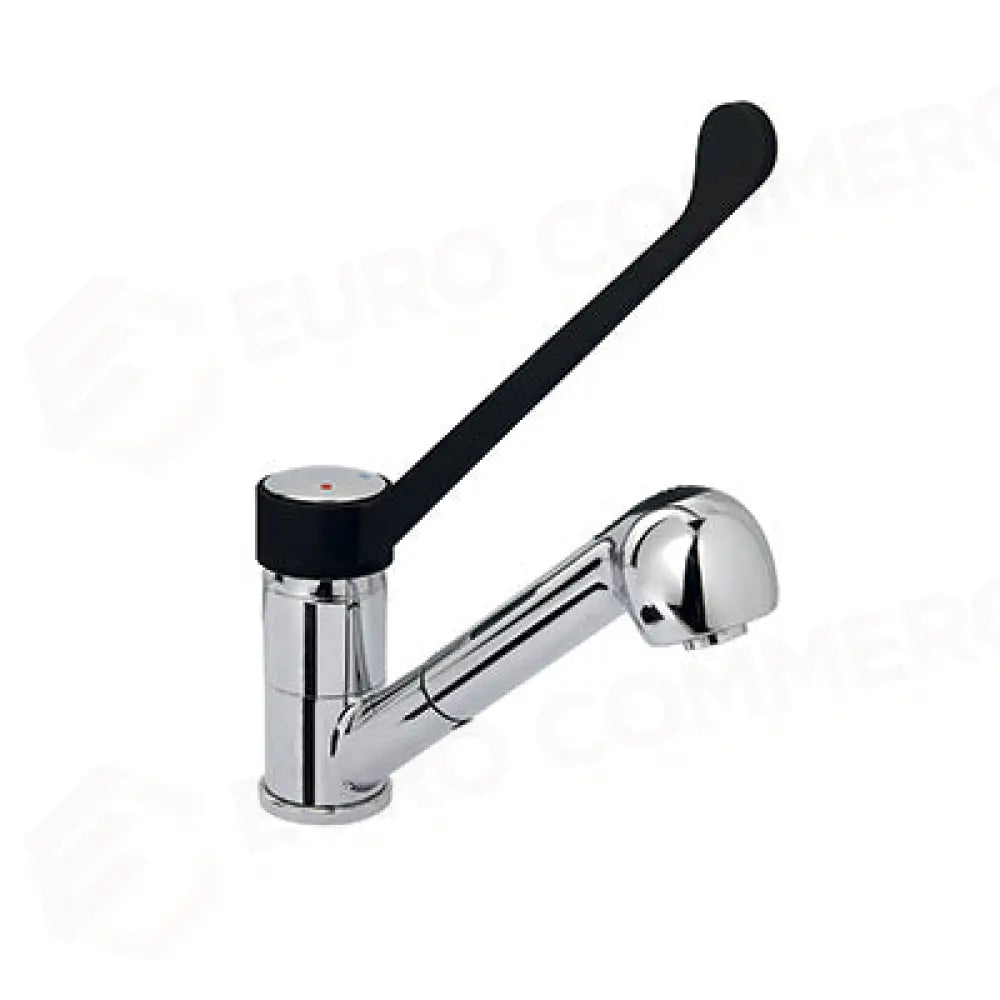 MISCELATORE MONOFORO CON LEVA CLINICA IN MATERIALE PLASTICO PA6,CANNA GIREVOLE E DOCCETTA ESTRAIBILE - R0201020225
