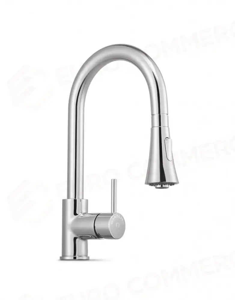 MISCELATORE MONOFORO H=370MM CON CANNA GIREVOLE E DOCCIA ESTRAIBILE IDEALE PER USO DOMESTICO/BAR - EROS002 - MONOLITH