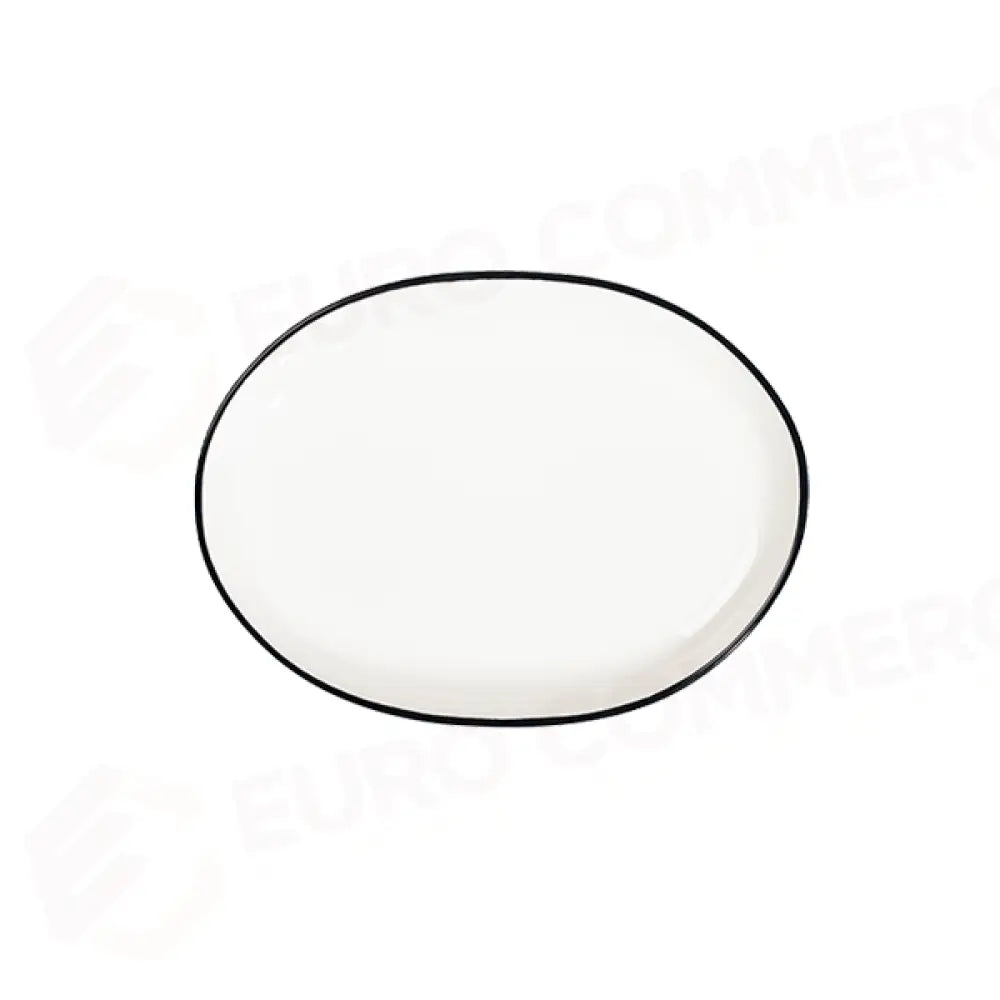 MODEST BLACK LONA OVAL PLATE 33 CM - 19001-113033 - ID FINE