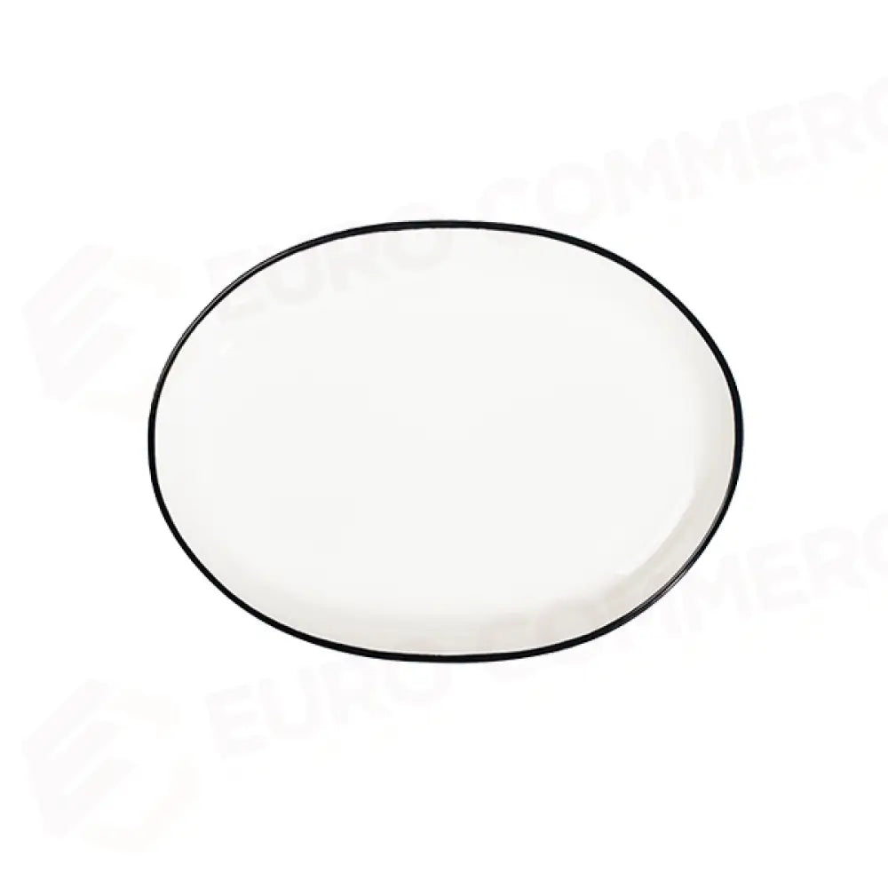 MODEST BLACK LONA OVAL PLATE 36 CM - 19001-113036 - ID FINE