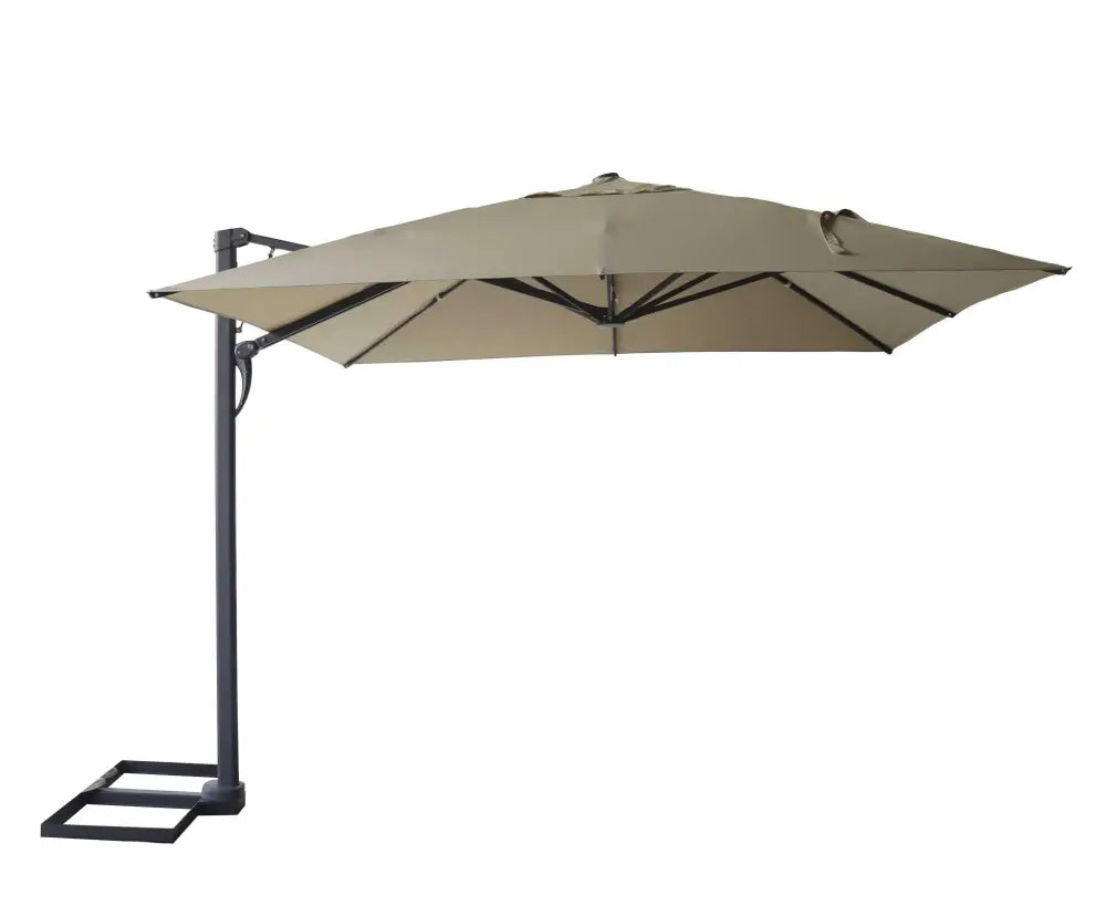 OMBRELLONE ALLUMINIO FUNCHAL PALO LATERALE ANTRACITE C/TELO SABBIA M3X3H2,75 - 7302420000 - VACCHETTI