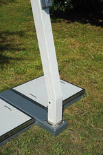 OMBRELLONE IN ALLUMINIO 3,5×3,5 - POLIESTERE BIANCO - EFFETTO LEGNO SBIANCOTO - CONTRACT