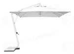 OMBRELLONE IN ALLUMINIO 3,5×3,5 - POLIESTERE BIANCO - EFFETTO LEGNO SBIANCOTO - CONTRACT