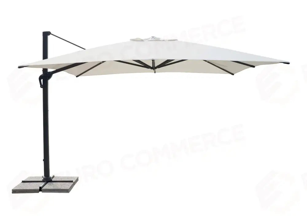 OMBRELLONE IN ALLUMINIO 4×4 - POLIESTERE ECRU' - ANTRACITE - CONTRACT