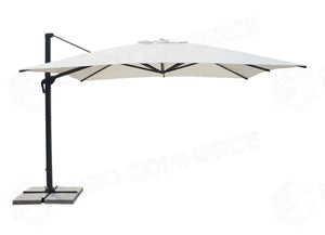 OMBRELLONE IN ALLUMINIO 4×4 - POLIESTERE ECRU' - ANTRACITE - CONTRACT