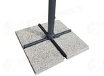 OMBRELLONE IN ALLUMINIO 4×4 - POLIESTERE ECRU' - ANTRACITE - CONTRACT