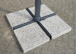 OMBRELLONE IN ALLUMINIO 4×4 - POLIESTERE ECRU' - ANTRACITE - CONTRACT