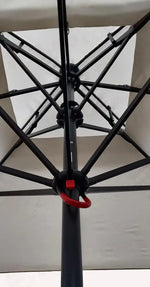 OMBRELLONE PUSH UP IN ALLUMINIO 4×4 - POLIESTERE ECRU' - ANTRACITE