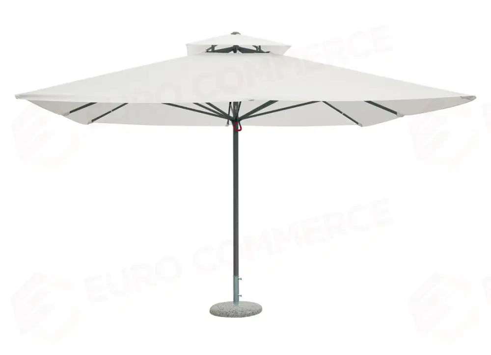 OMBRELLONE PUSH UP IN ALLUMINIO 4×4 - POLIESTERE ECRU' - ANTRACITE