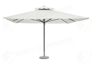 OMBRELLONE PUSH UP IN ALLUMINIO 4×4 - POLIESTERE ECRU' - ANTRACITE