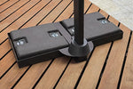 OMBRELLONE TENNESSEE IN ALLUMINIO 3×3 - POLIESTERE ECRU' - ANTRACITE - CONTRACT
