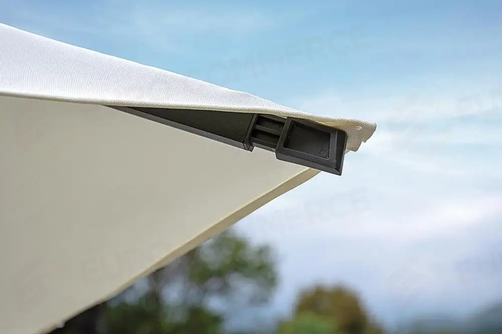 OMBRELLONE TENNESSEE IN ALLUMINIO 3×3 - POLIESTERE ECRU' - ANTRACITE - CONTRACT