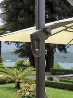 OMBRELLONE TENNESSEE IN ALLUMINIO 3×3 - POLIESTERE ECRU' - ANTRACITE - CONTRACT