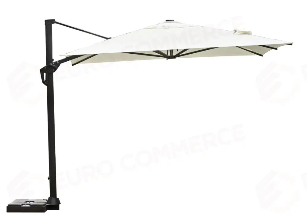 OMBRELLONE TENNESSEE IN ALLUMINIO 3×3 - POLIESTERE ECRU' - ANTRACITE - CONTRACT