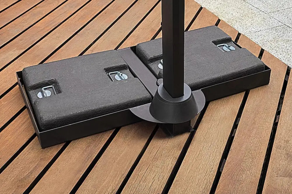 OMBRELLONE TENNESSEE IN ALLUMINIO 3×4 - POLIESTERE ECRU' - ANTRACITE - CONTRACT