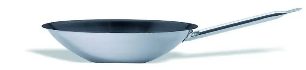 PADELLA ACCIAIO INOX ANTIADERENTE PER WOK FONDO PIANO Ø36CM - 2392-4 - KAREL - Attrezzatura