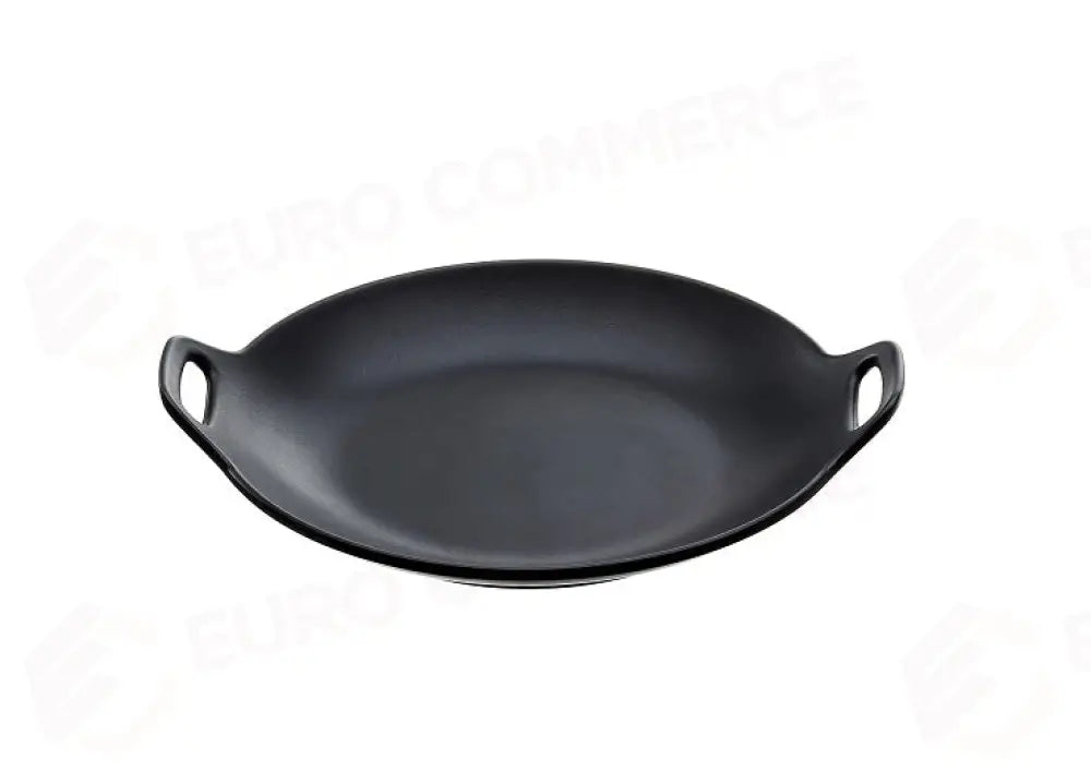 PADELLINO IN MELAMINA NERA CON DUE MANICI NERO - Ø20X2,5 CM - T8257 - LEONE - MELAMINA NERA