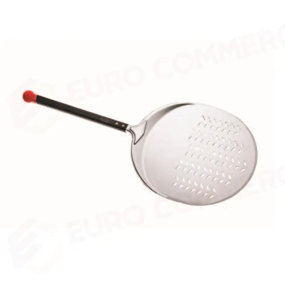PALA PIZZA TONDA FORATA IN ALLUMINIO 33CM-MANICO CORTO-TOT.67CM - 235310 - PIAZZA - PALE PIZZA