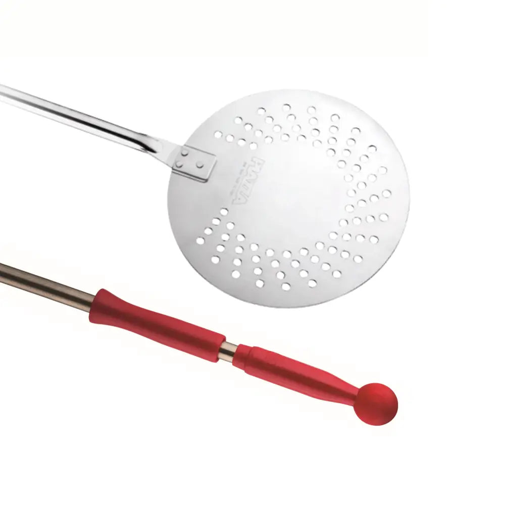 PALETTINO PIZZA FORATO IN INOX Ø22- TOT.172CM - 236126 - PIAZZA - PALOTTINI
