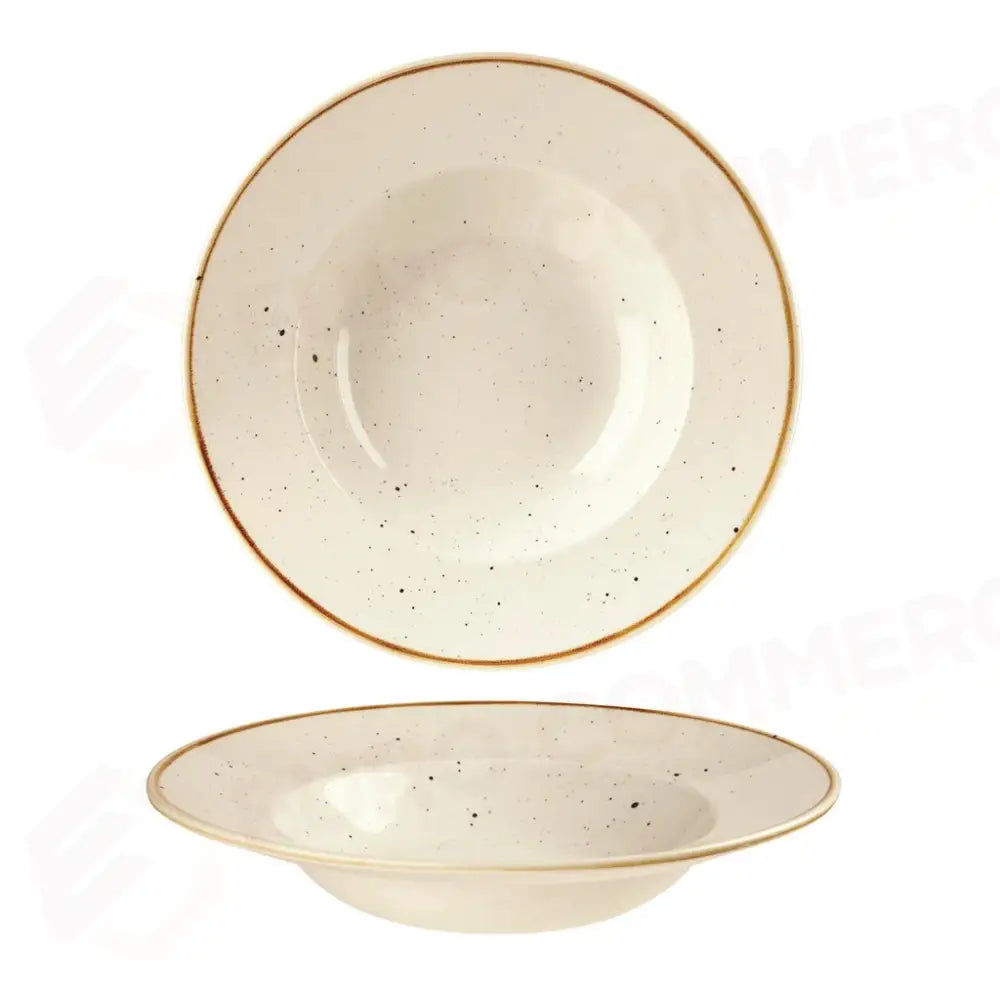 PASTA BOWL 24 CM STONECAST BARLEY WHITE SWHSVWBM1 CHURCHILL - 9780809 - MEDRI