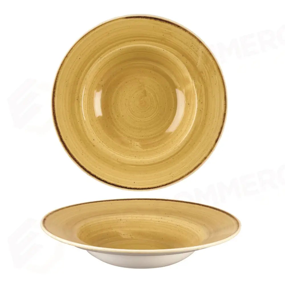 PASTA BOWL 24 CM STONECAST MUSTARD YELLOW SMSSVWBM1 CHURCHILL - 9780973 - MEDRI