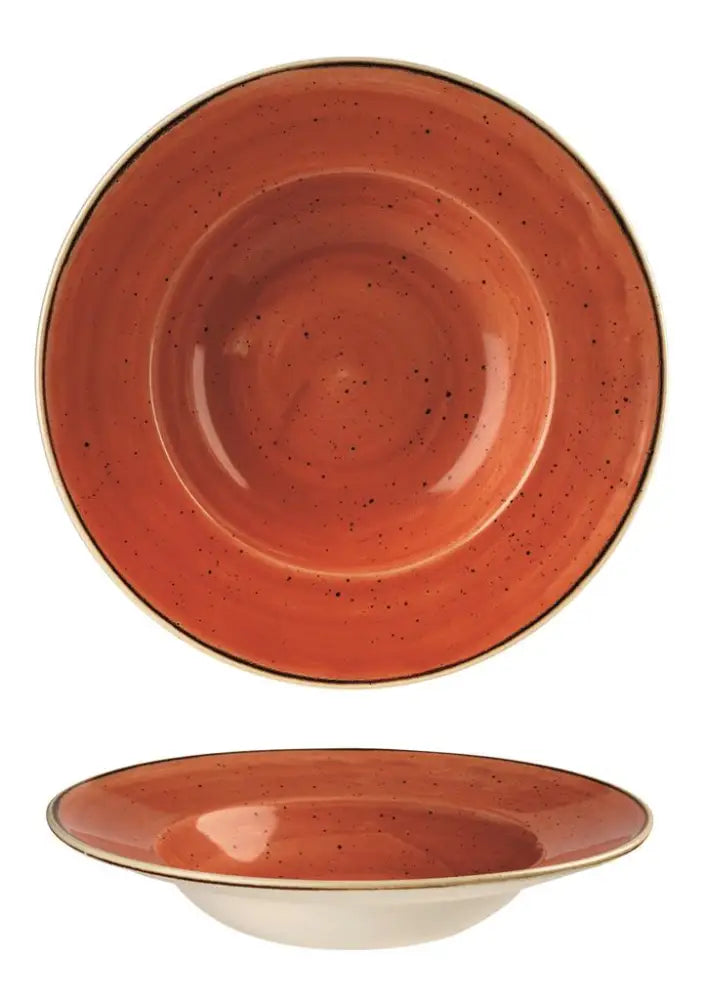 PASTA BOWL 24 CM STONECAST SPICED ORANGE SSOSVWBM1 CHURCHILL - 9780813 - MEDRI