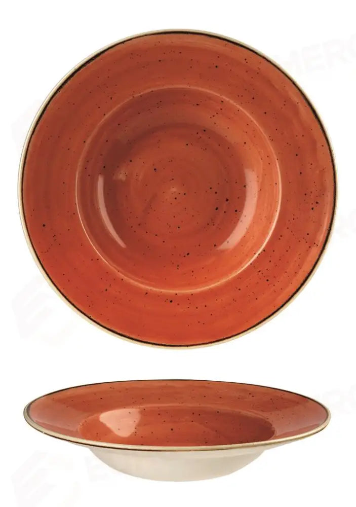 PASTA BOWL 28 CM STONECAST SPICED ORANGE SSOSVWBL1 CHURCHILL - 9780812 - MEDRI
