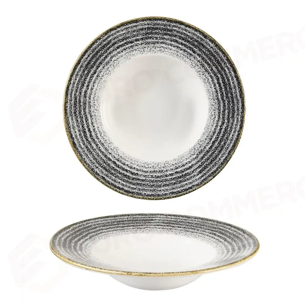 PASTA BOWL 28 CM STUDIO PRINTS HOMESPUN CHARCOAL BLACK SPCBVWBL1 CHURCHILL - 9780886 - MEDRI