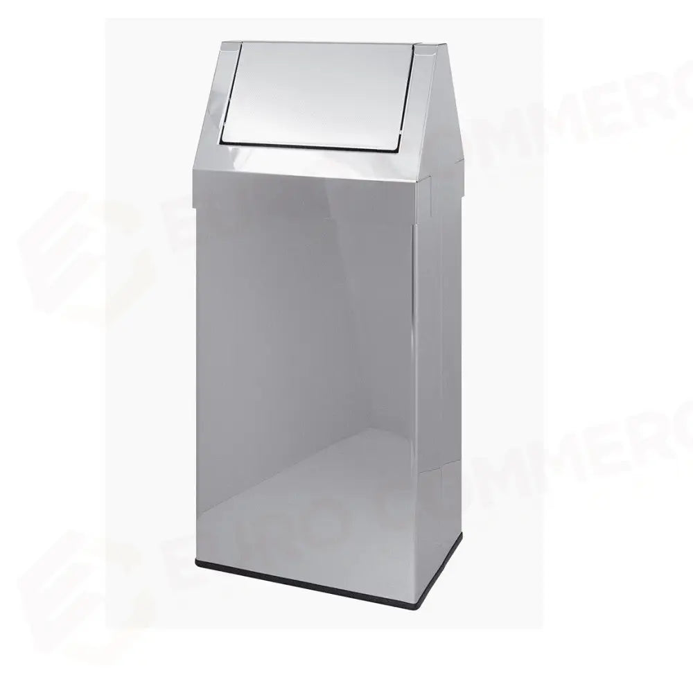 PATTUMIERA INOX COPERCHIO BASCULANTE LT 30 - 2431 - METALCARRELLI - CARRELLI