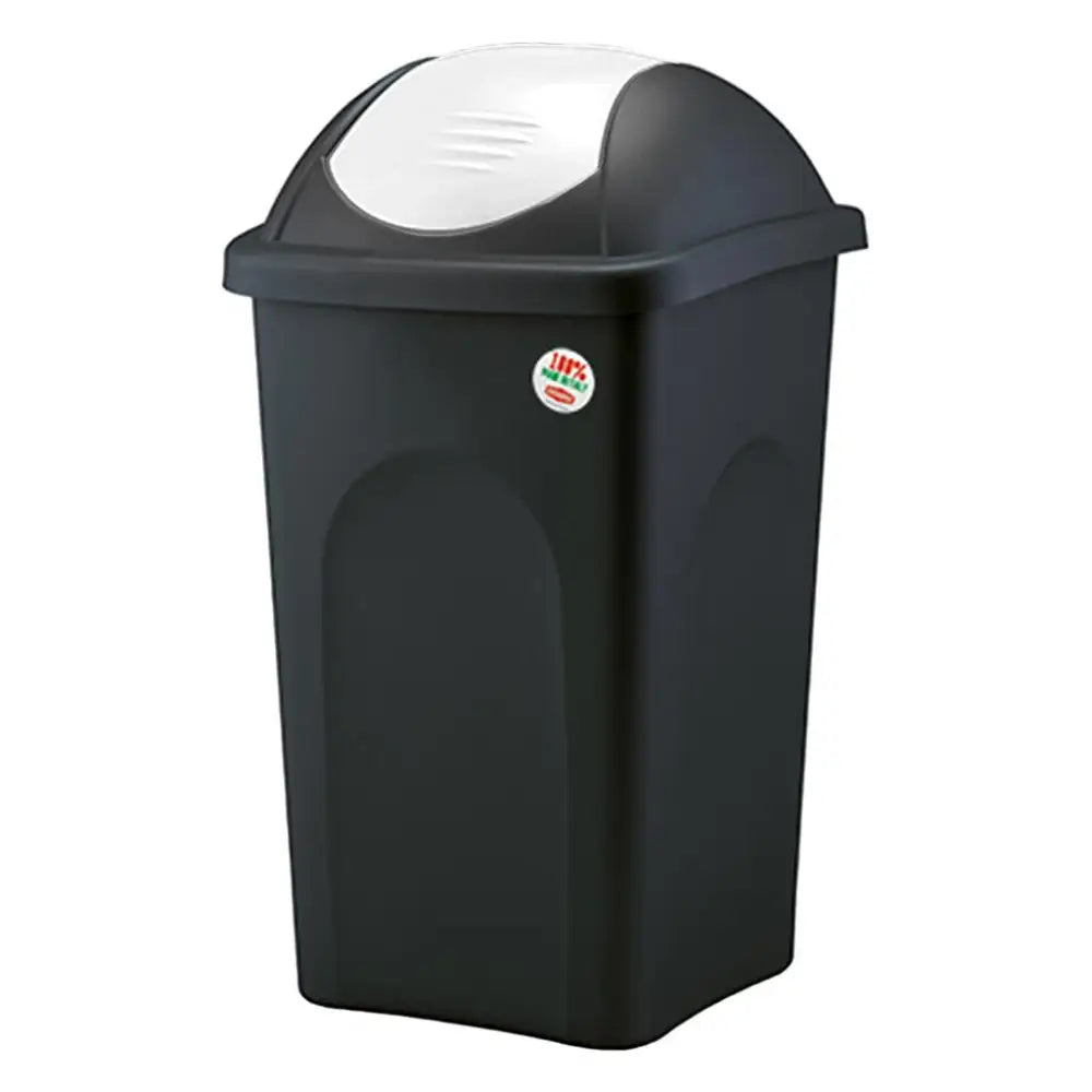 PATTUMIERA RACCOLTA DIFFERENZIATA 60 LT NERO/BIANCO BASCULINA STEFANPLAST - 2550238 - MEDRI