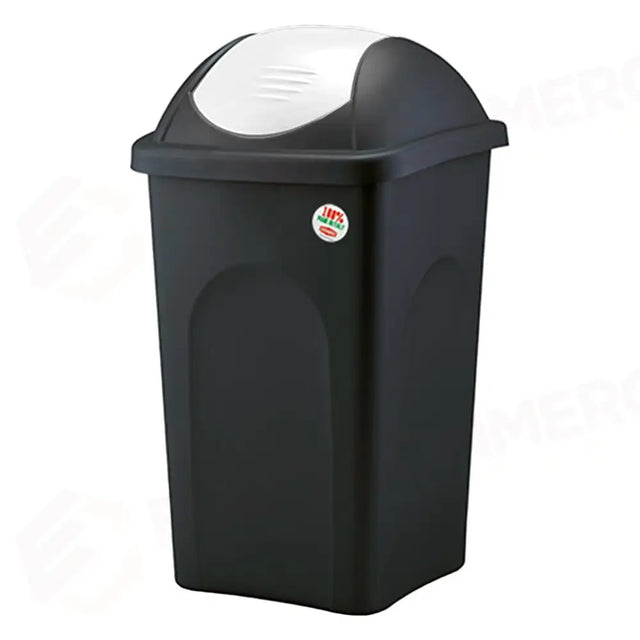 STEFANPLAST 60 LT BLACK/WHITE BASCULINA WASTE BIN - 2550238 - MEDRI