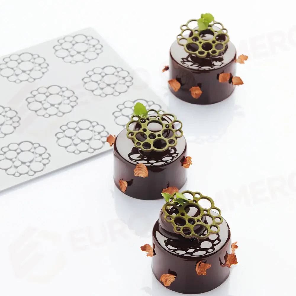 PAVODECOR STAMPO IN SILICONE CERCHI 300X175 MM 15 IMPRONTE - MM Ø 50XH 2 - PR005S - PAVONI ITALIA - STAMPI