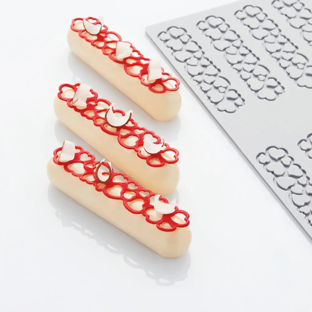 PAVODECOR STAMPO IN SILICONE CUORI 300X175 MM 10 IMPRONTE - MM 120X27XH 2 - PR009S - PAVONI ITALIA - STAMPI