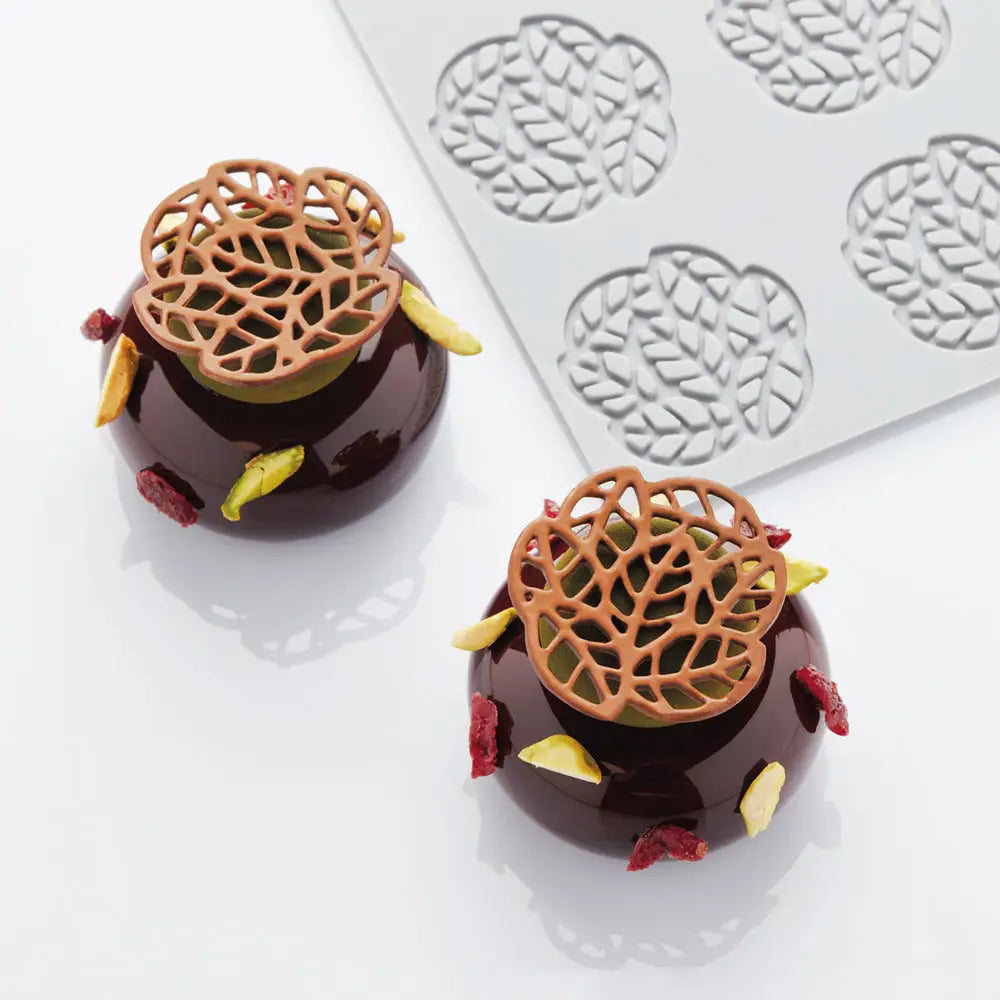 PAVODECOR STAMPO IN SILICONE FOGLIE 300X175 MM 15 IMPRONTE - MM Ø 50XH 2 - PR002S - PAVONI ITALIA - STAMPI
