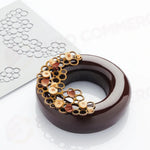 PAVODECOR STAMPO IN SILICONE MEZZALUNA CERCHI 300X175 MM 3 IMPRONTE - MM 142X84XH 2 - PR004S - PAVONI ITALIA - STAMPI
