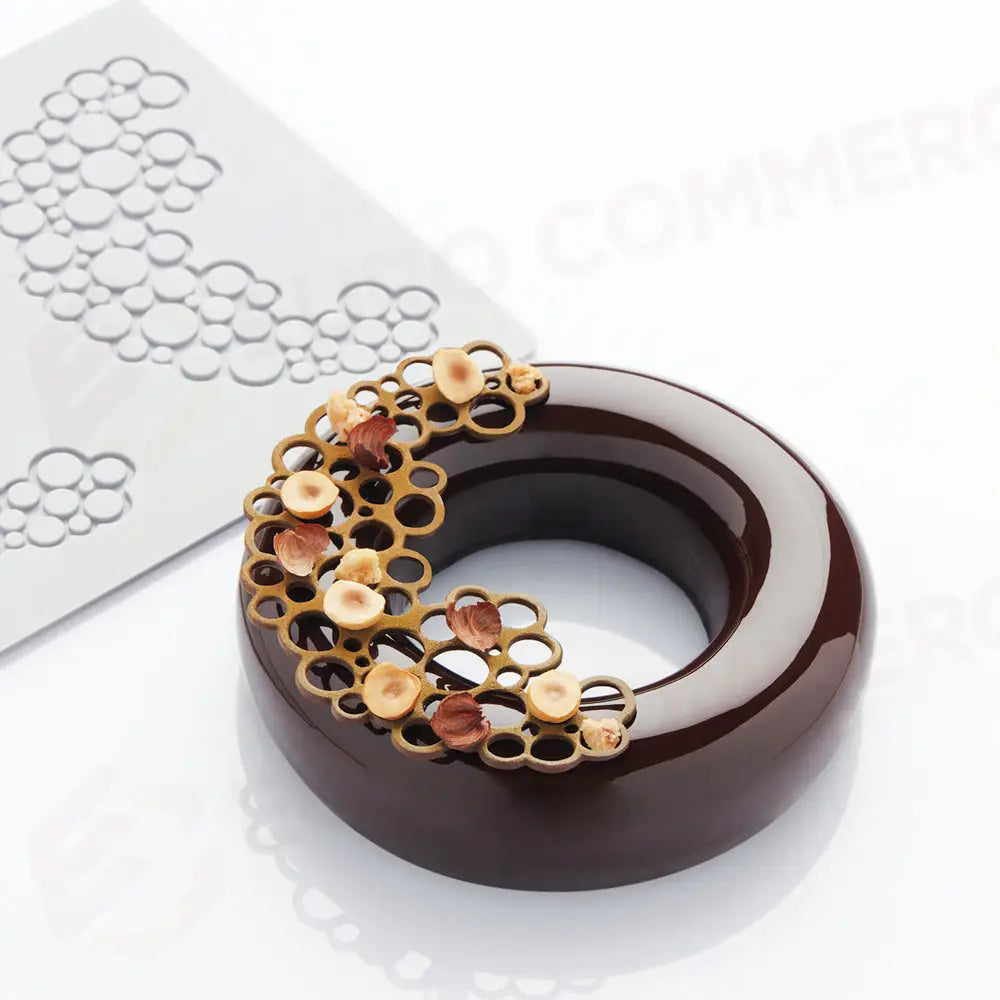 PAVODECOR STAMPO IN SILICONE MEZZALUNA CERCHI 300X175 MM 3 IMPRONTE - MM 142X84XH 2 - PR004S - PAVONI ITALIA - STAMPI