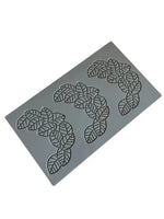 PAVODECOR STAMPO IN SILICONE MEZZALUNA FOGLIE 300X175 MM 3 IMPRONTE - MM 141X100X2 H - PR001S - PAVONI ITALIA - STAMPI