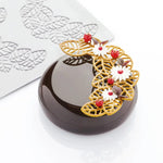 PAVODECOR STAMPO IN SILICONE MEZZALUNA FOGLIE 300X175 MM 3 IMPRONTE - MM 141X100X2 H - PR001S - PAVONI ITALIA - STAMPI