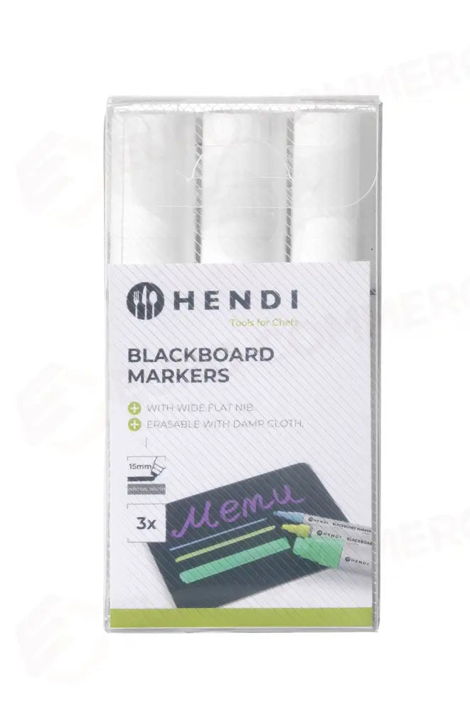 PENNARELLI A PUNTA GROSSA 15 MM HENDI 3 BIANCHI - 664223