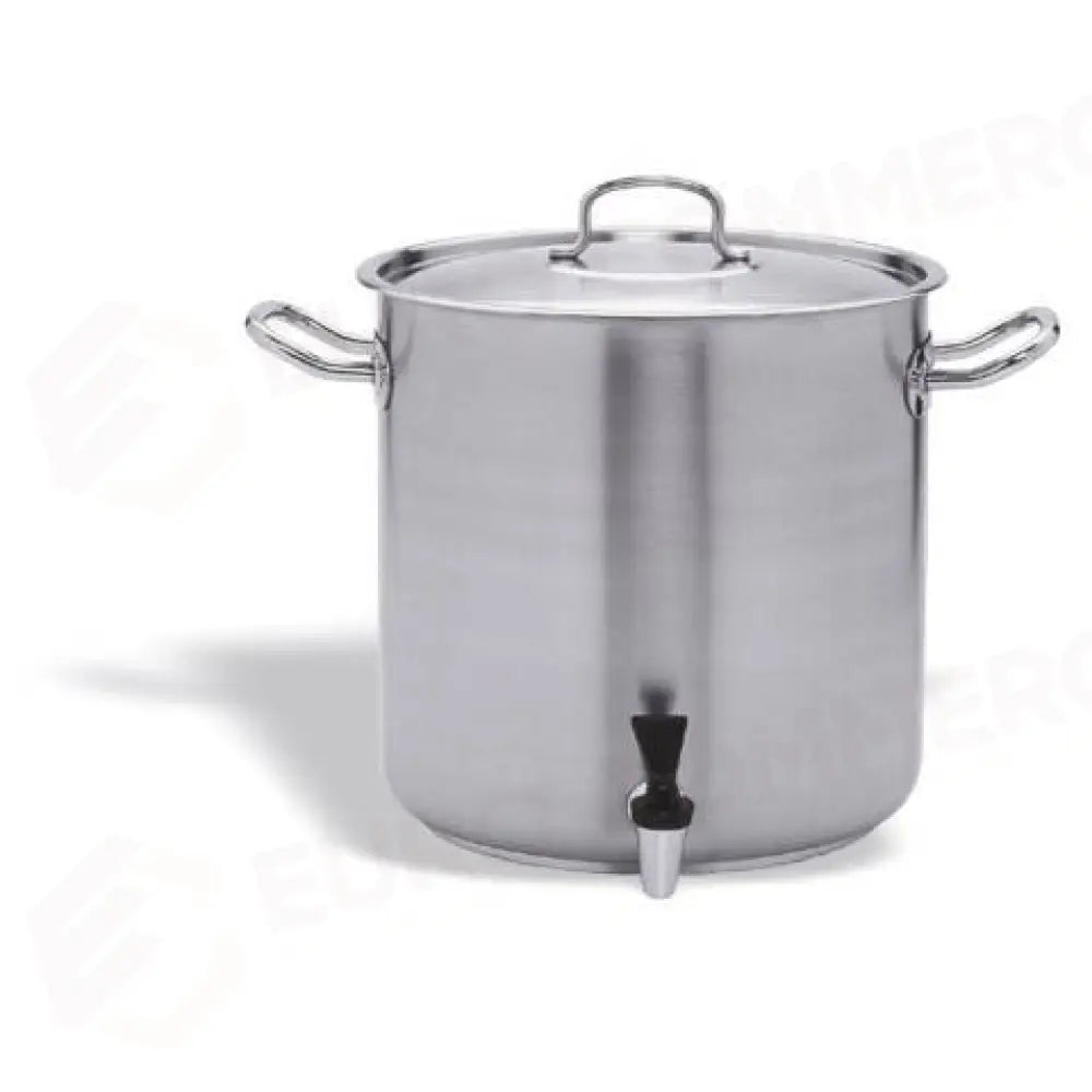 PENTOLA IN ACCIAIO INOX CON RUBINETTO E COPERCHIO Ø40CM - 108-040 - KAREL - Attrezzatura