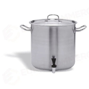 PENTOLA IN ACCIAIO INOX CON RUBINETTO E COPERCHIO Ø40CM - 108-040 - KAREL - Attrezzatura