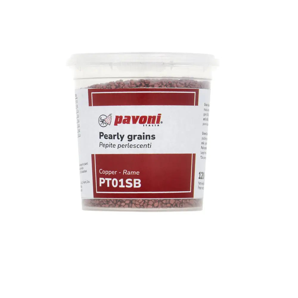 PEPITE PERLESCENTI DI CIOCCOLATO 120 G - COLOR RAME - PT01SB - PAVONI ITALIA - ATTREZZATURA PROFESSIONALE