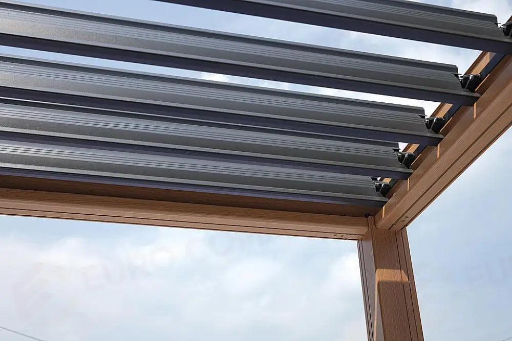 PERGOLA TEXAS IN ALLUMINIO 3×3 - EFFETTO LEGNO