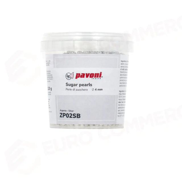 PERLES DE SUCRE 120 G DIM. Ø 4 MM - ARGENT - ZP02SB - PAVONI ITALIA