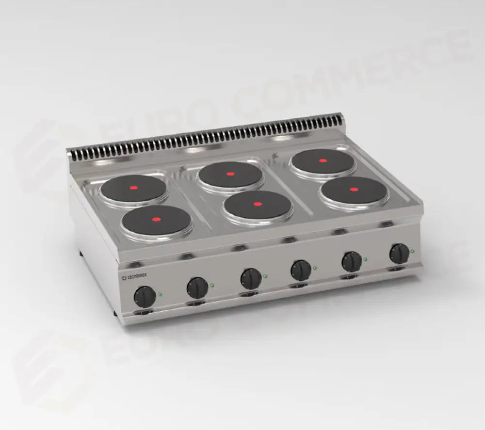 PIANO COTTURA 1050 ELETTRICO 6ROUND - 616007 - TECNOINOX