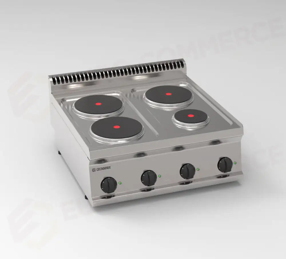PIANO COTTURA 700 ELETTRICO 3 + 1ROUND - 616005 - TECNOINOX