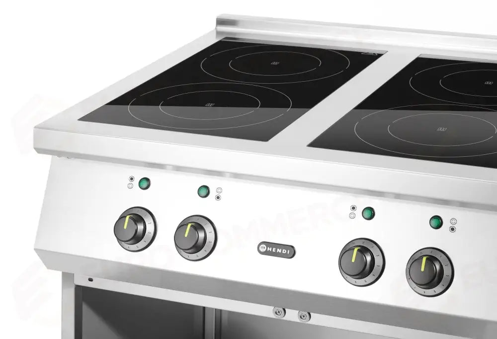 PIANO COTTURA A INDUZIONE 4 FUOCHI HENDI 2X3.5 KW HOBS & 2X5 400V/17000W 800X700X(H)311 - 240069
