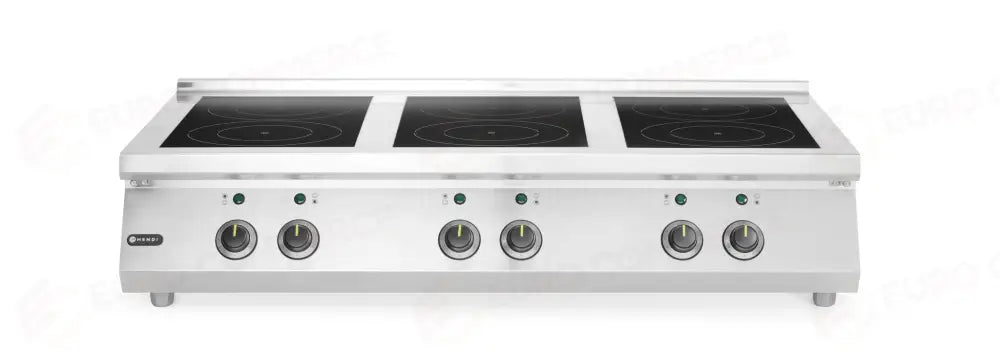 PIANO COTTURA A INDUZIONE 6 FUOCHI HENDI 3X3.5 KW HOBS & 3X5 400V/25500W 1200X700X(H)31 - 240076